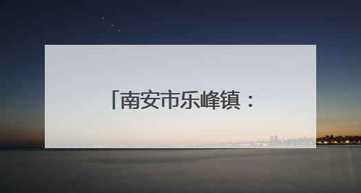 南安市乐峰镇：多维联动治乱象 筑牢防线护民生