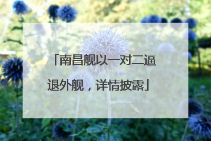 南昌舰以一对二逼退外舰，详情披露