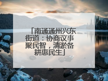 南通通州兴东街道：协商议事聚民智，清淤备耕惠民生