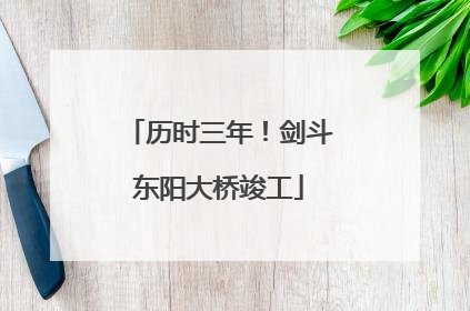 历时三年！剑斗东阳大桥竣工