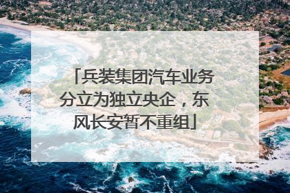 兵装集团汽车业务分立为独立央企，东风长安暂不重组