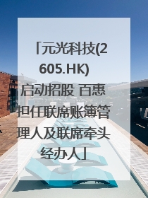 元光科技(2605.HK)启动招股 百惠担任联席账簿管理人及联席牵头经办人