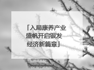 入局康养产业 盛帆开启银发经济新篇章