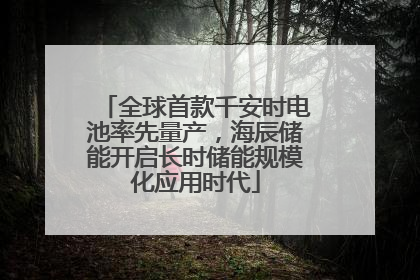 全球首款千安时电池率先量产，海辰储能开启长时储能规模化应用时代