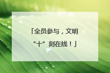 全员参与，文明“十”刻在线！