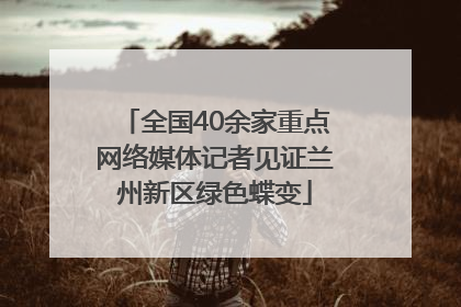 全国40余家重点网络媒体记者见证兰州新区绿色蝶变