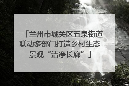兰州市城关区五泉街道联动多部门打造乡村生态景观“洁净长廊”