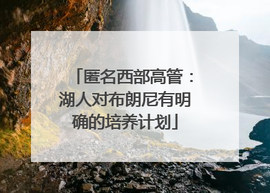 匿名西部高管：湖人对布朗尼有明确的培养计划