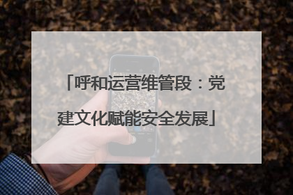 呼和运营维管段：党建文化赋能安全发展