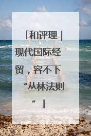 和评理｜现代国际经贸，容不下“丛林法则”