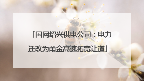 国网绍兴供电公司：电力迁改为甬金高速拓宽让道
