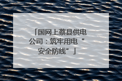 国网上蔡县供电公司：筑牢用电“安全防线”