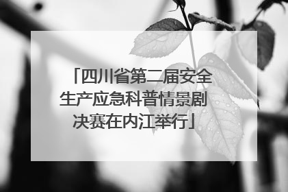 四川省第二届安全生产应急科普情景剧决赛在内江举行