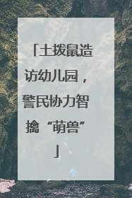 土拨鼠造访幼儿园，警民协力智擒“萌兽”