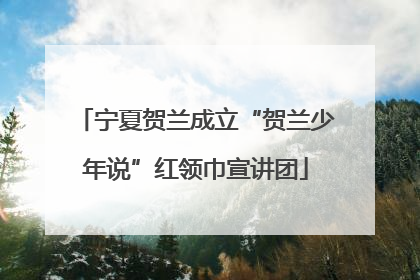 宁夏贺兰成立“贺兰少年说”红领巾宣讲团