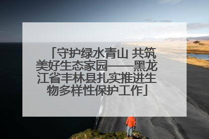 守护绿水青山 共筑美好生态家园——黑龙江省丰林县扎实推进生物多样性保护工作