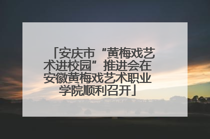 安庆市“黄梅戏艺术进校园”推进会在安徽黄梅戏艺术职业学院顺利召开