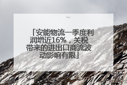 安能物流一季度利润增近16%，关税带来的进出口商流波动影响有限