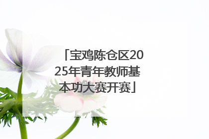 宝鸡陈仓区2025年青年教师基本功大赛开赛