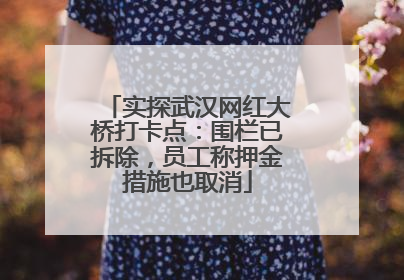 实探武汉网红大桥打卡点：围栏已拆除，员工称押金措施也取消