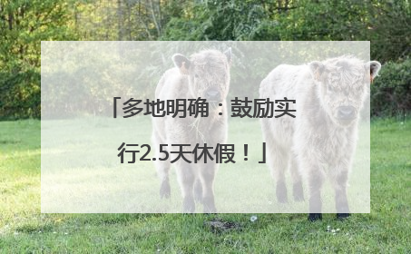 多地明确：鼓励实行2.5天休假！