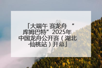大端午 赛龙舟 “库姆巴特”2025年中国龙舟公开赛（湖北·仙桃站）开幕