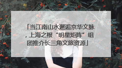当江南山水邂逅京华文脉，上海之根“明星矩阵”组团推介长三角文旅资源
