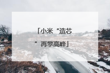 小米“造芯”再攀高峰