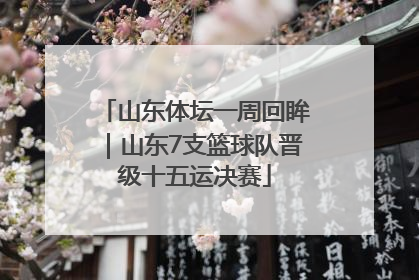 山东体坛一周回眸｜山东7支篮球队晋级十五运决赛