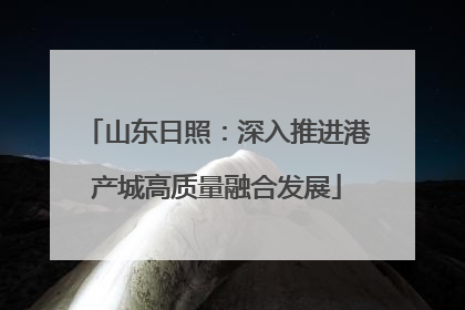 山东日照：深入推进港产城高质量融合发展