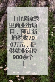 山钢锦绣里商业街项目：预计新增税收700万元，提供就业岗位900余个