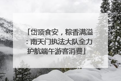 岱顶食安，粽香满溢：南天门执法大队全力护航端午游客消费