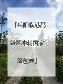 岳阳临港高新区冲刺国家级创建