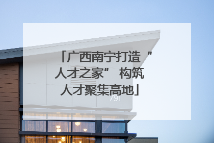 广西南宁打造“人才之家” 构筑人才聚集高地
