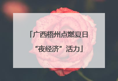 广西梧州点燃夏日“夜经济”活力