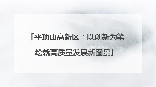 平顶山高新区：以创新为笔 绘就高质量发展新图景