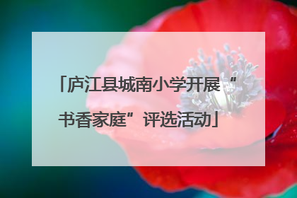 庐江县城南小学开展“书香家庭”评选活动
