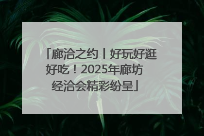 廊洽之约丨好玩好逛好吃！2025年廊坊经洽会精彩纷呈