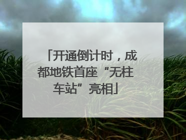 开通倒计时，成都地铁首座“无柱车站”亮相