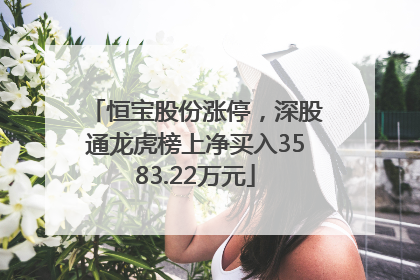 恒宝股份涨停，深股通龙虎榜上净买入3583.22万元