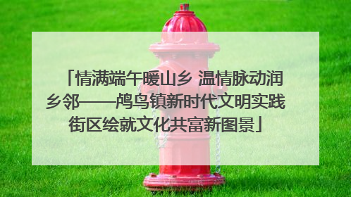 情满端午暖山乡 温情脉动润乡邻——鸬鸟镇新时代文明实践街区绘就文化共富新图景