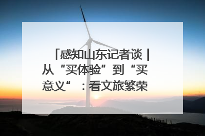 感知山东记者谈｜从“买体验”到“买意义”：看文旅繁荣背后的幸福新定义