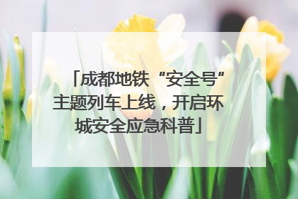 成都地铁“安全号”主题列车上线，开启环城安全应急科普