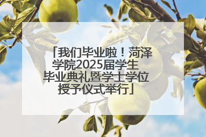 我们毕业啦！菏泽学院2025届学生毕业典礼暨学士学位授予仪式举行