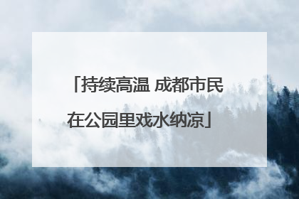 持续高温 成都市民在公园里戏水纳凉