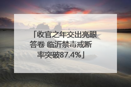 收官之年交出亮眼答卷 临沂禁毒戒断率突破87.4%