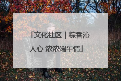 文化社区｜粽香沁人心 浓浓端午情