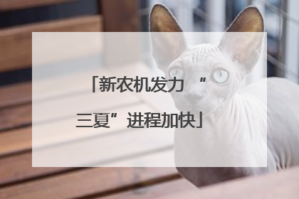 新农机发力 “三夏”进程加快
