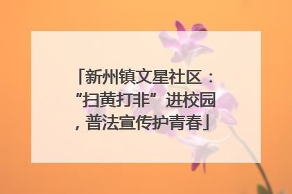 新州镇文星社区：“扫黄打非”进校园，普法宣传护青春