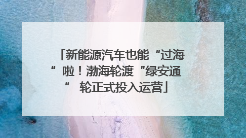 新能源汽车也能“过海”啦！渤海轮渡“绿安通” 轮正式投入运营
